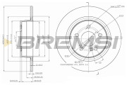 CD7691S Brzdový kotouč BREMSI