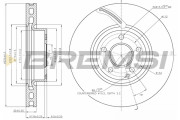CD7692V Brzdový kotouč BREMSI