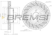 CD7694V Brzdový kotouč BREMSI