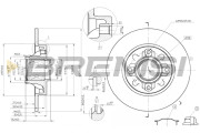 CD7695S Brzdový kotouč BREMSI