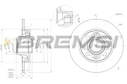 CD7696S Brzdový kotouč BREMSI