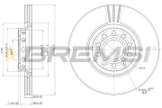CD7707V Brzdový kotouč BREMSI