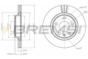 CD7708V Brzdový kotouč BREMSI