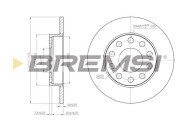 CD7709S Brzdový kotouč BREMSI