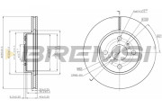 CD7710V Brzdový kotouč BREMSI