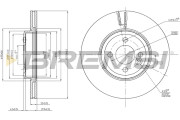 CD7711V Brzdový kotouč BREMSI