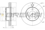 CD7718V Brzdový kotouč BREMSI