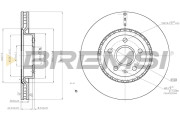 CD7723V Brzdový kotouč BREMSI