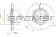 CD7727V Brzdový kotouč BREMSI