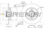 CD7735S Brzdový kotouč BREMSI
