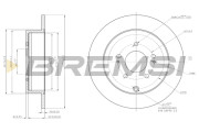 CD7737S Brzdový kotouč BREMSI