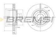 CD7740V Brzdový kotouč BREMSI