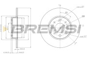 CD7741S Brzdový kotouč BREMSI