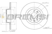 CD7744S Brzdový kotouč BREMSI