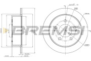 CD7753S Brzdový kotouč BREMSI