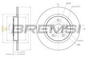 CD7755S Brzdový kotouč BREMSI