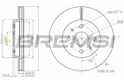 CD7758V Brzdový kotouč BREMSI