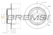 CD7763S Brzdový kotouč BREMSI