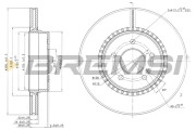 CD7764V Brzdový kotouč BREMSI