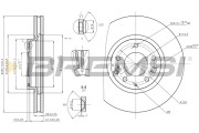 CD7768V Brzdový kotouč BREMSI