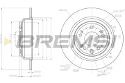 CD7778S Brzdový kotouč BREMSI