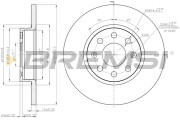CD7784S Brzdový kotouč BREMSI