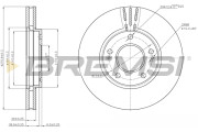 CD7786V Brzdový kotouč BREMSI