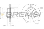CD7792V Brzdový kotouč BREMSI