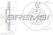 CD7804S Brzdový kotouč BREMSI
