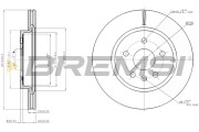 CD7805V Brzdový kotouč BREMSI
