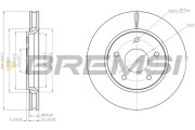 CD7807V Brzdový kotouč BREMSI