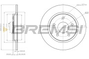 CD7808S Brzdový kotouč BREMSI