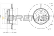 CD7812V Brzdový kotouč BREMSI