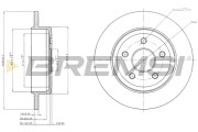 CD7813S Brzdový kotouč BREMSI