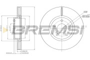 CD7835V Brzdový kotouč BREMSI