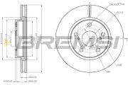 CD7838V Brzdový kotouč BREMSI