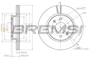 CD7840V Brzdový kotouč BREMSI