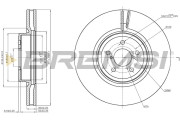 CD7841V Brzdový kotouč BREMSI