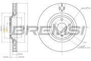 CD7847V Brzdový kotouč BREMSI