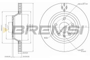 CD7849V Brzdový kotouč BREMSI