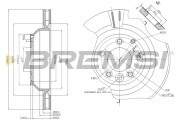 CD7855V Brzdový kotouč BREMSI
