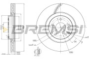 CD7856V Brzdový kotouč BREMSI