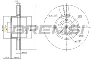 CD7867V Brzdový kotouč BREMSI