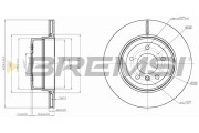 CD7868V Brzdový kotouč BREMSI