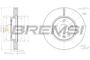 CD7869V Brzdový kotouč BREMSI