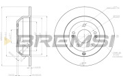 CD7873S Brzdový kotouč BREMSI