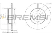 CD7884V Brzdový kotouč BREMSI