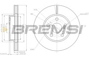 CD7886V Brzdový kotouč BREMSI