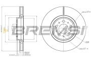 CD7898V Brzdový kotouč BREMSI