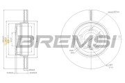 CD7936V Brzdový kotouč BREMSI